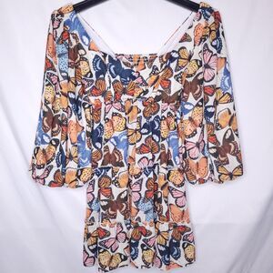 Show Me Your Mumu Mandi Mini Dress Small Butterfly AOP Cottagecore Fairy